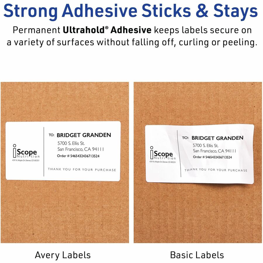 Avery® 2" x 4" Labels, Ultrahold, 100 Labels (15513) - Alternate-Image3