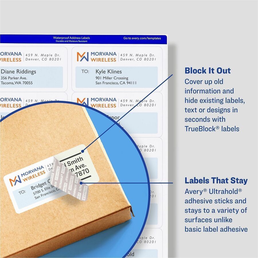 Avery® 2" x 4" Labels, Ultrahold, 100 Labels (15513) - Alternate-Image9