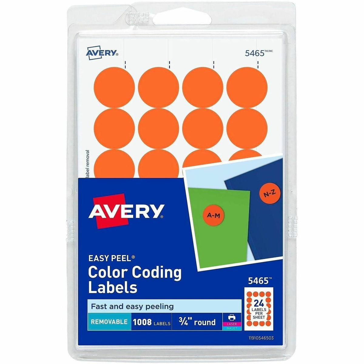 Avery® 3/4" Round Removable Color Coding Labels - 2000
