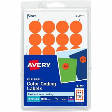 Avery® 3/4" Round Removable Color Coding Labels - 2000