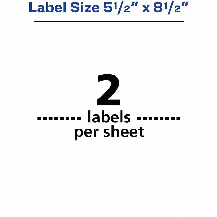 Avery® 5-1/2" x 8-1/2" Labels, Ultrahold®, 1,000 Labels (95526) - Alternate-Image7