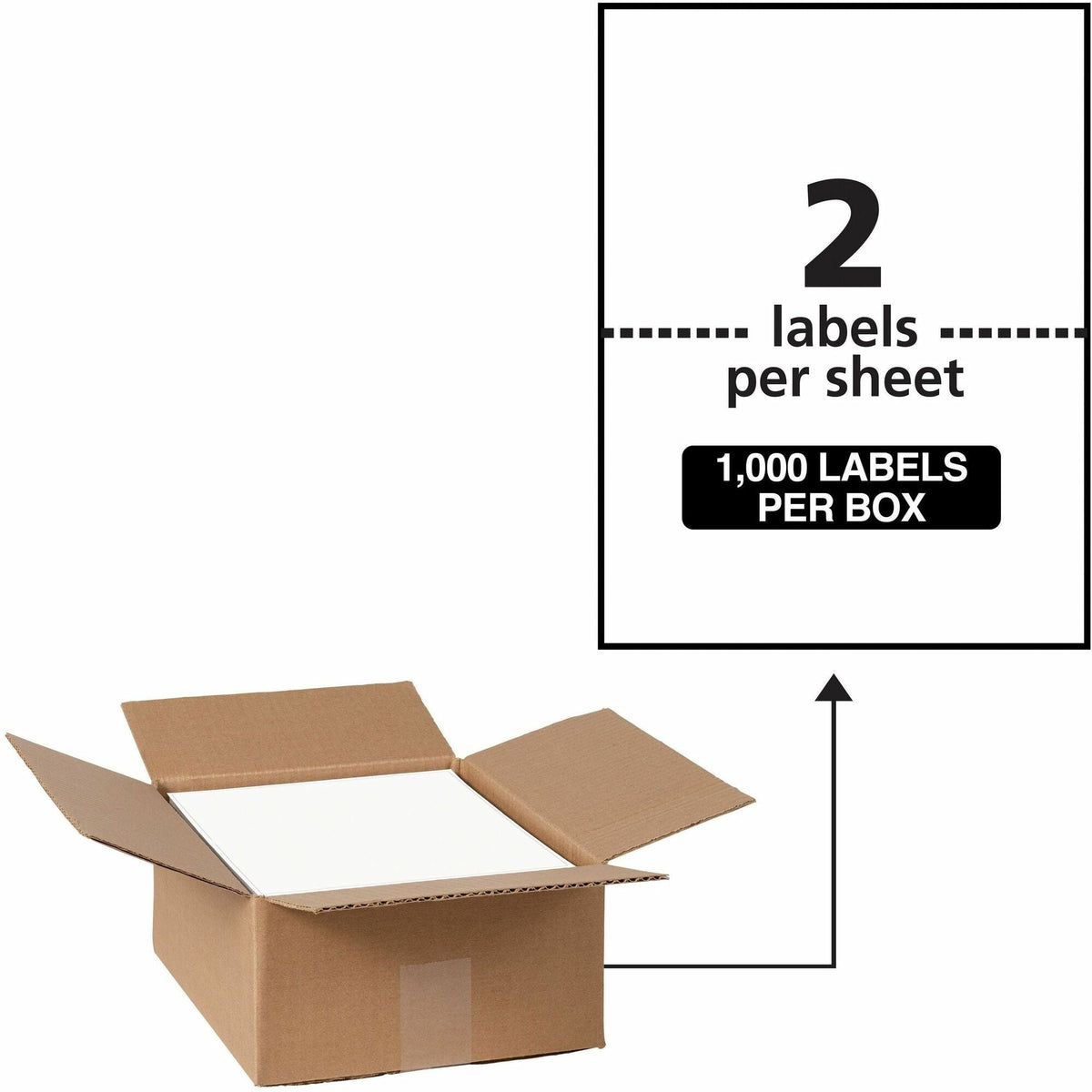 Avery® 5-1/2" x 8-1/2" Labels, Ultrahold®, 1,000 Labels (95526) - 2000