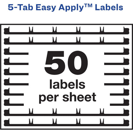 Avery&reg; 5 Tab Easy Print & Apply Clear Label Sheet Refills (11225) - Alternate-Image5