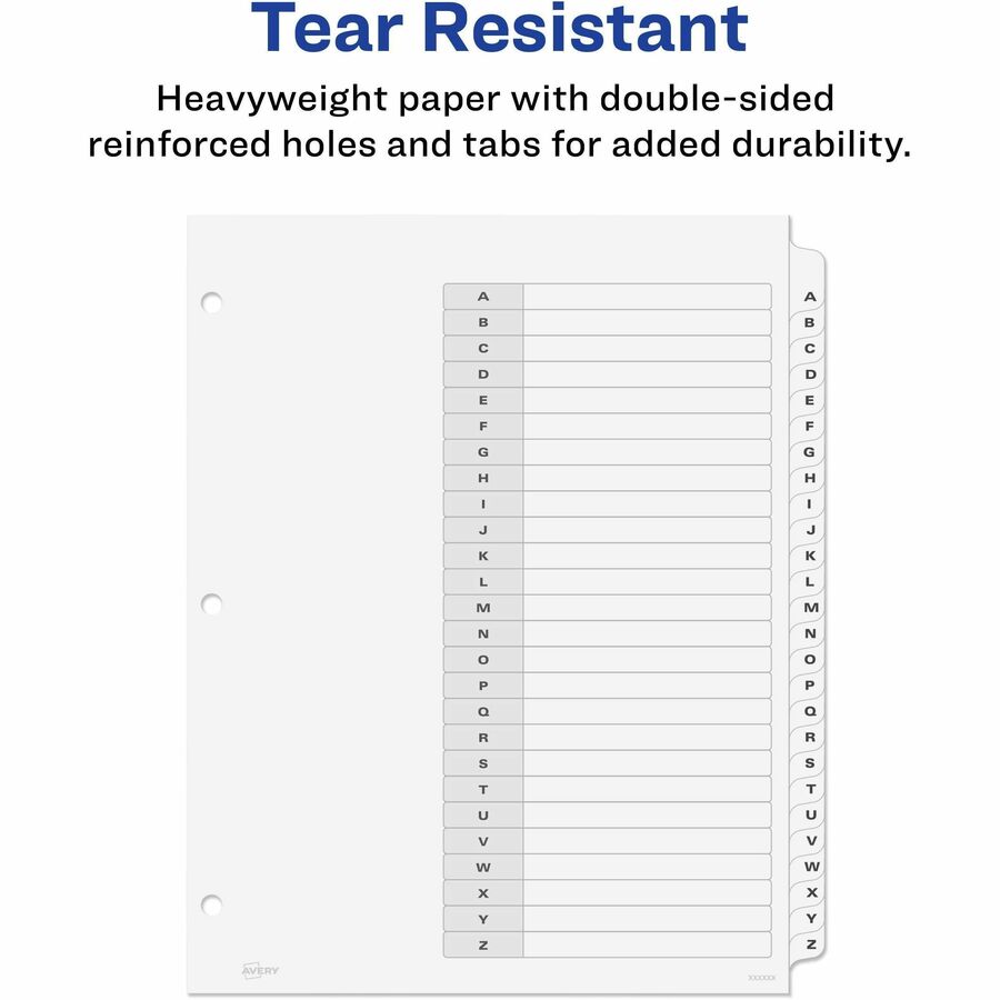 Avery Ready Index A-Z 26 Tab Dividers, Customizable TOC, 1 Set (11828) - Alternate-Image4