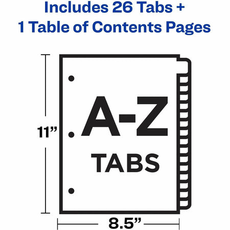 Avery Ready Index A-Z 26 Tab Dividers, Customizable TOC, 1 Set (11828) - Alternate-Image3