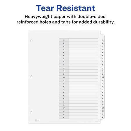 Avery® A-Z Black & White Table of Contents Dividers - Organize Your Documents Efficiently - Index Divider