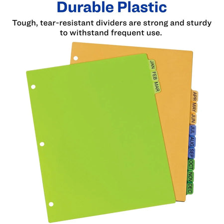 Avery® A-Z Plastic Dividers: Multicolor Tabs 12-Set - Index Divider