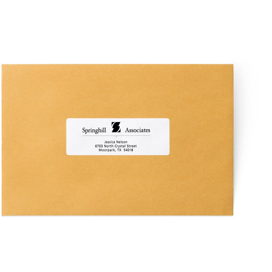 Avery® Address Label - 1 7/16’’ Width x 4’’ Length - Permanent Adhesive - Dot Matrix - White - Sheet - Multipurpose &