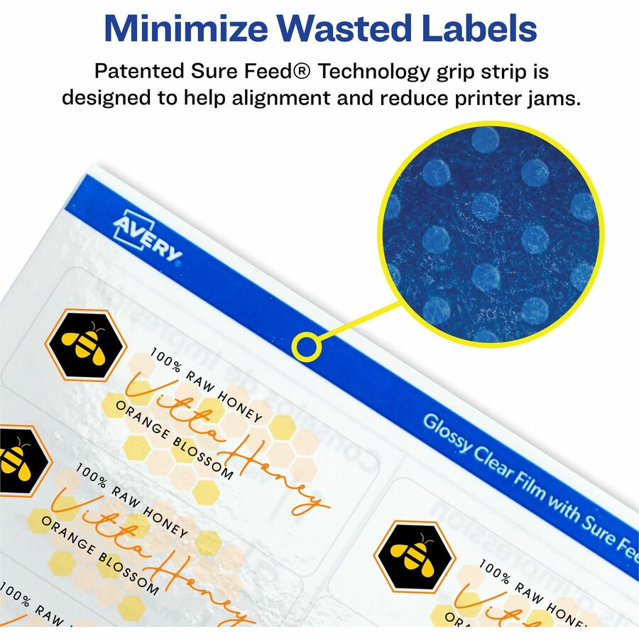 Avery® Address Labels, 1" x 2-5/8" , Glossy Clear, 300ct (6521) - Alternate-Image2