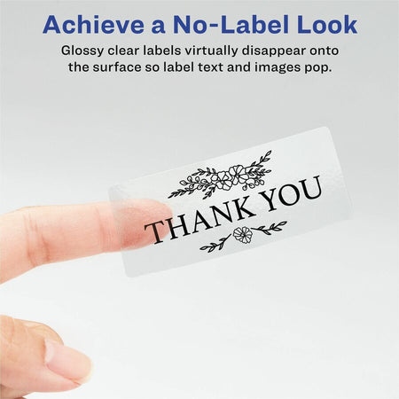 Avery® Address Labels, 1" x 2-5/8" , Glossy Clear, 300ct (6521) - Alternate-Image1