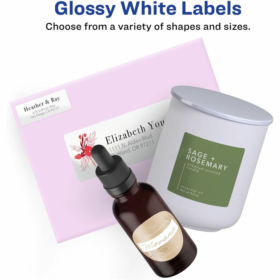 Avery® Address Labels, Glossy White, 2/3" x 1-3/4" , 600 Total (6523) - Alternate-Image9