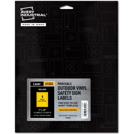 Avery® Adhesive Printable Vinyl Signs - 2000