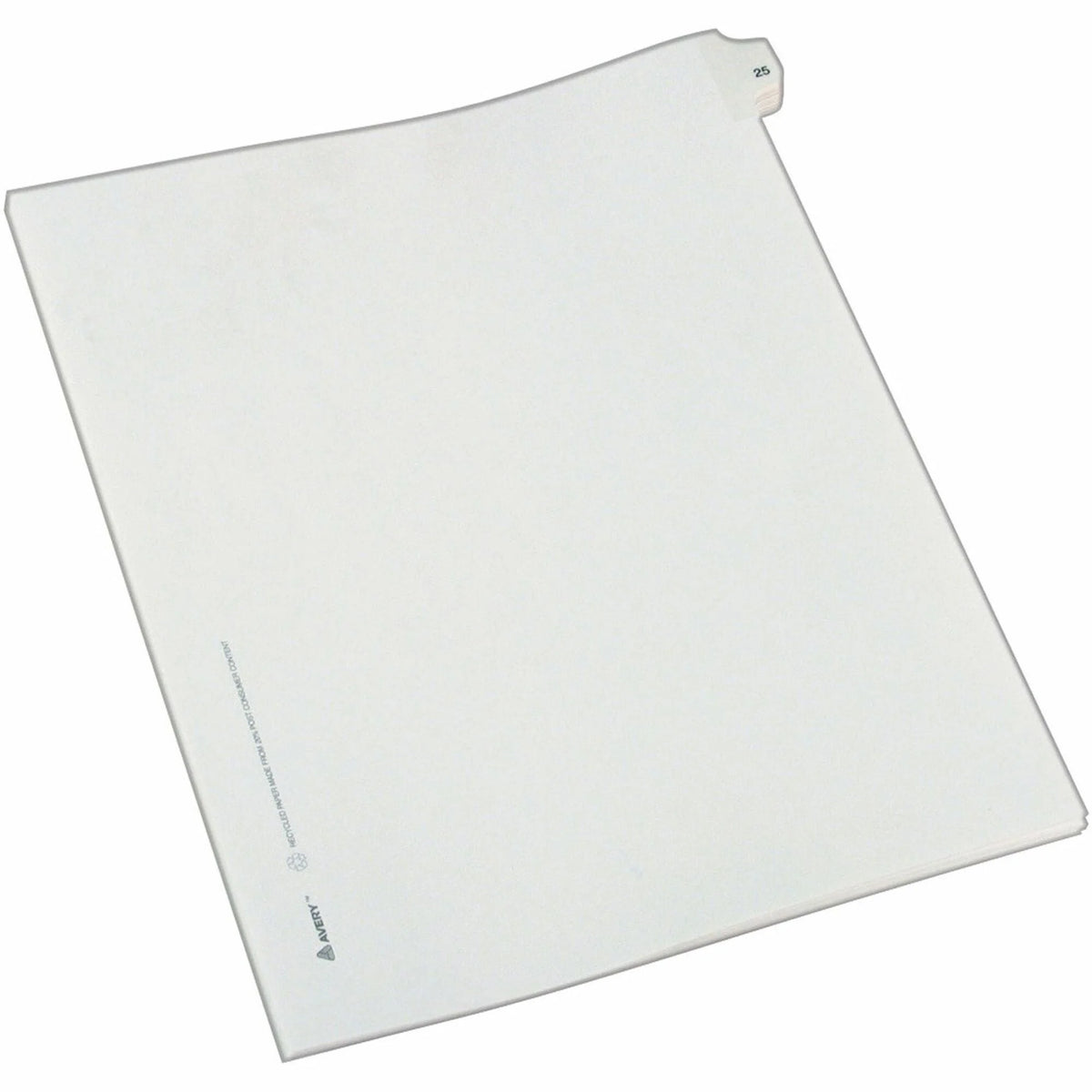 Avery® Allstate Style Legal Dividers: 25-Side Tab Set Letter Size White Tabs - Dividers