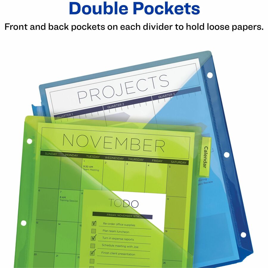 Avery® Big Tab Insertable 2-Pocket Dividers - Left