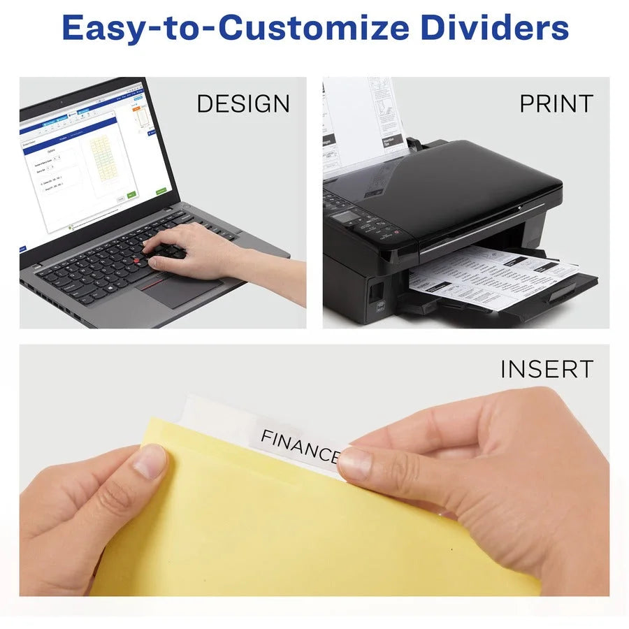 Avery® Big Tab Insertable Dividers: Reinforced Gold Edge 5-Tab Set - Index Divider