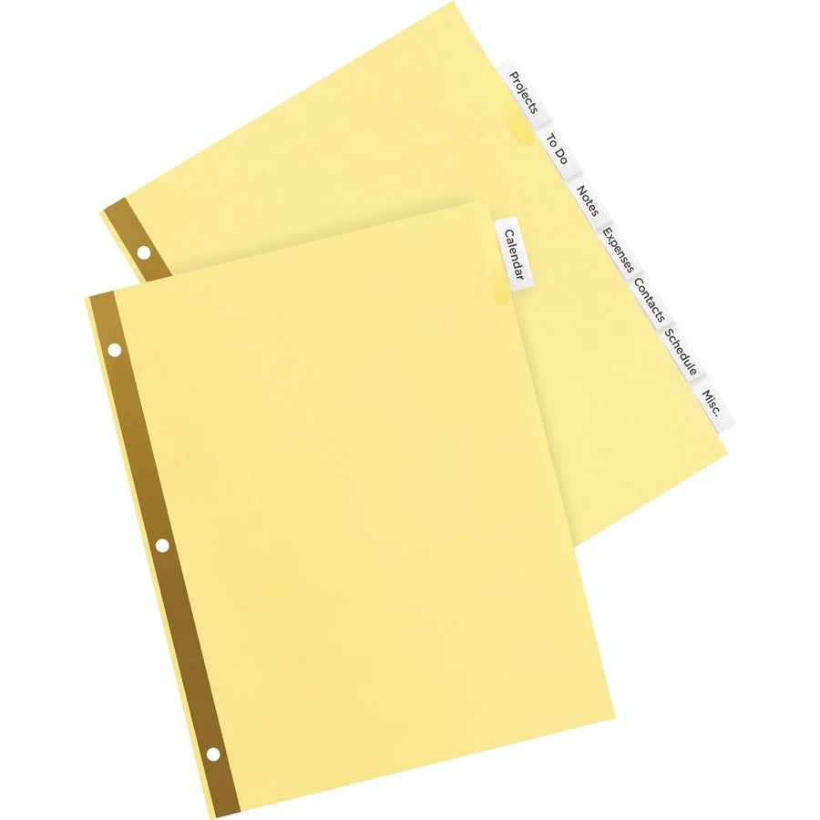 Avery® Big Tab Insertable Dividers: Reinforced Gold Edge 8 Blank Tabs Letter Size - Index Divider