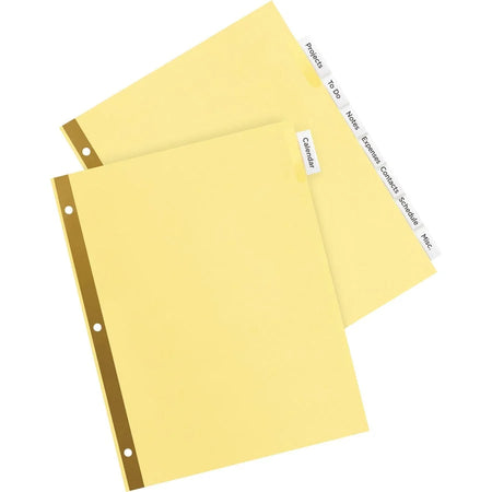 Avery® Big Tab Insertable Dividers: Reinforced Gold Edge 8 Blank Tabs Letter Size - Index Divider