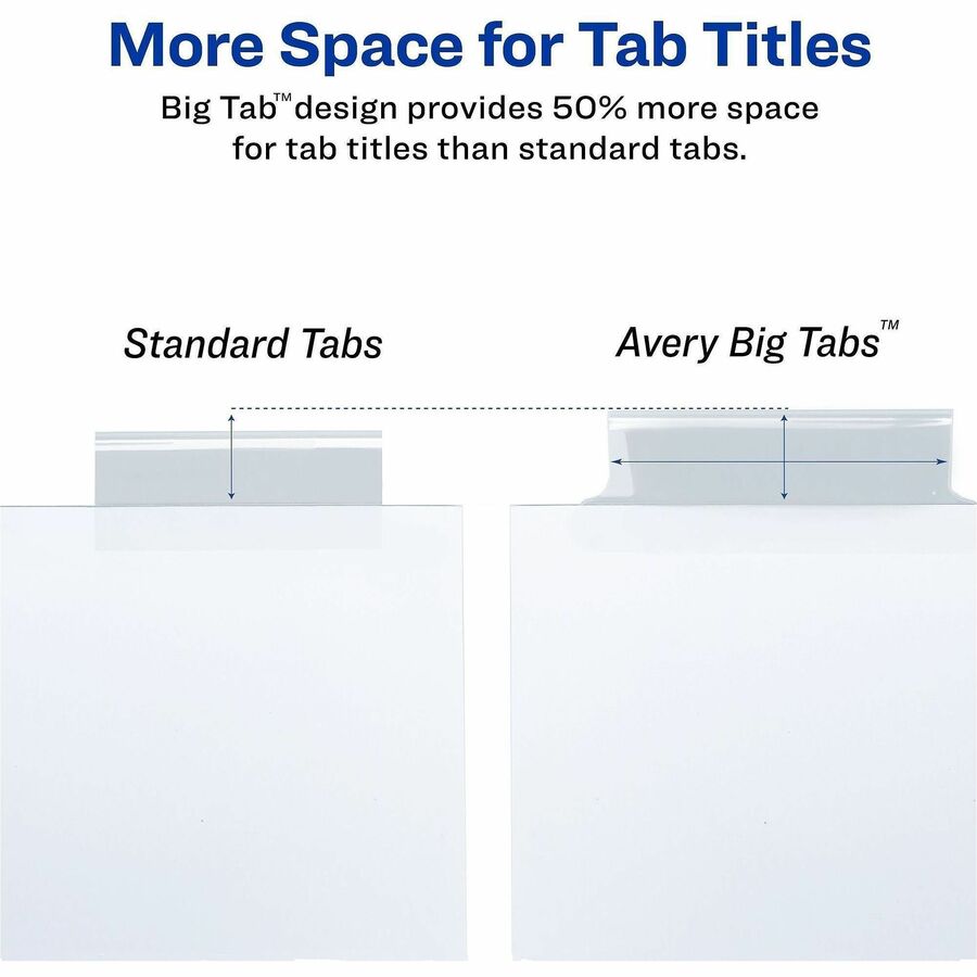 Avery® Big Tab Insertable Dividers - Reinforced Gold Edge - Alternate-Image3