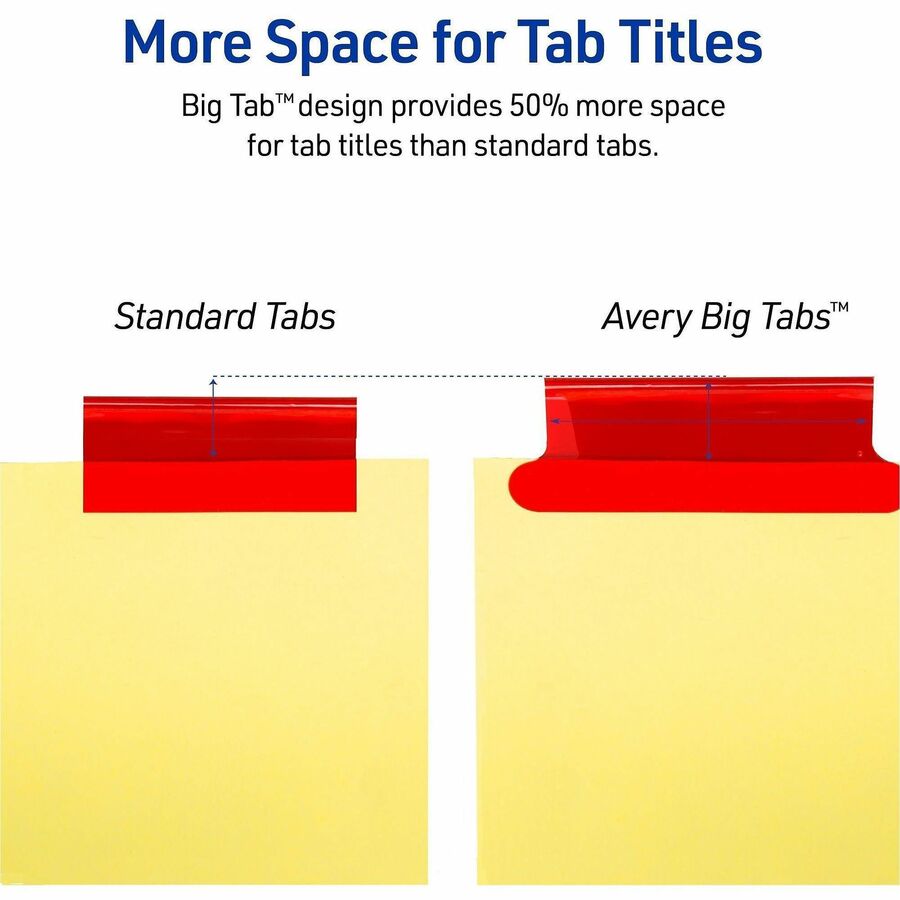 Avery® Big Tab Insertable Dividers - Reinforced Gold Edge - Alternate-Image3