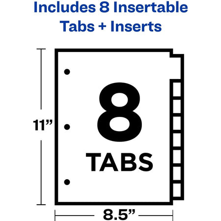 Avery® Big Tab Insertable Plastic Dividers - Organize Your Binder Effortlessly - Index Divider