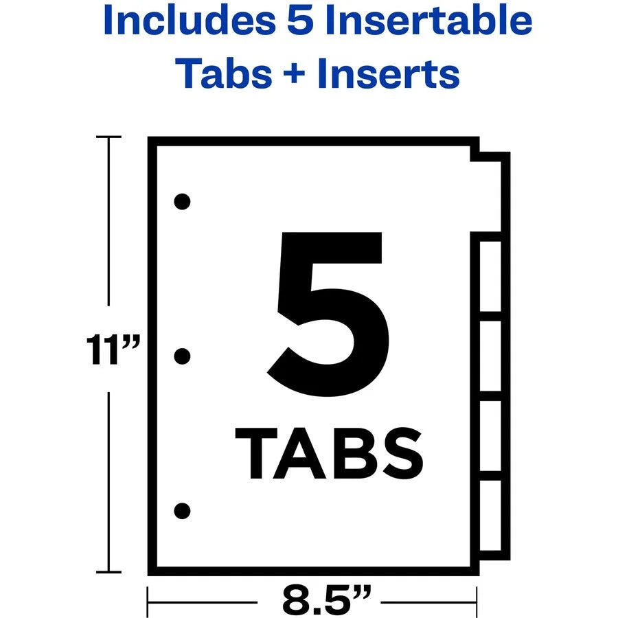 Avery® Big Tab Insertable Plastic Dividers - Organize Your Binder Effortlessly - Index Divider