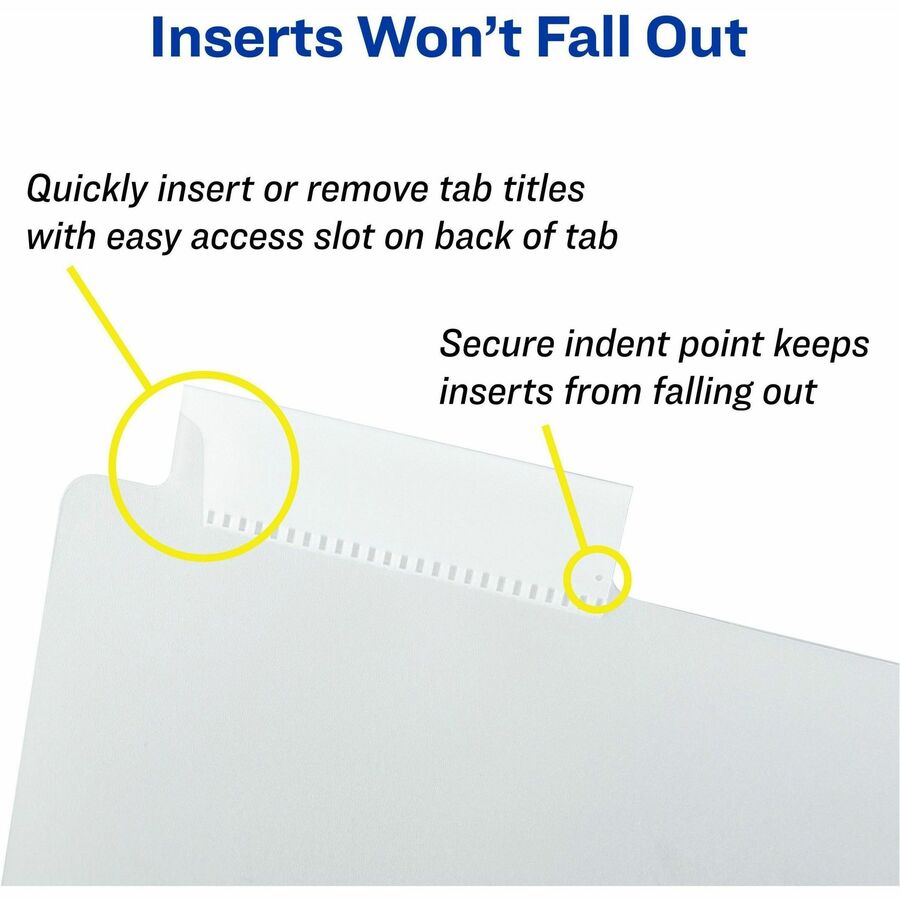 Avery® Big Tab Plastic Dividers with Pockets, 5-Tab (07714 - Alternate-Image6