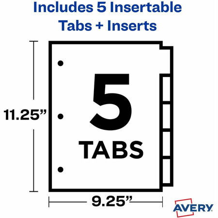 Avery® Big Tab Plastic Dividers with Pockets, 5-Tab (07714 - Alternate-Image4
