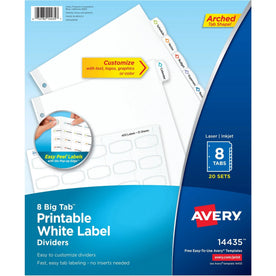 Avery® Big Tab Printable White Label Dividers - Organize Your Files Efficiently - Index Divider