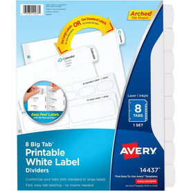 Avery® Big Tab Printable White Label Dividers - Organize Your Files Efficiently - Index Divider
