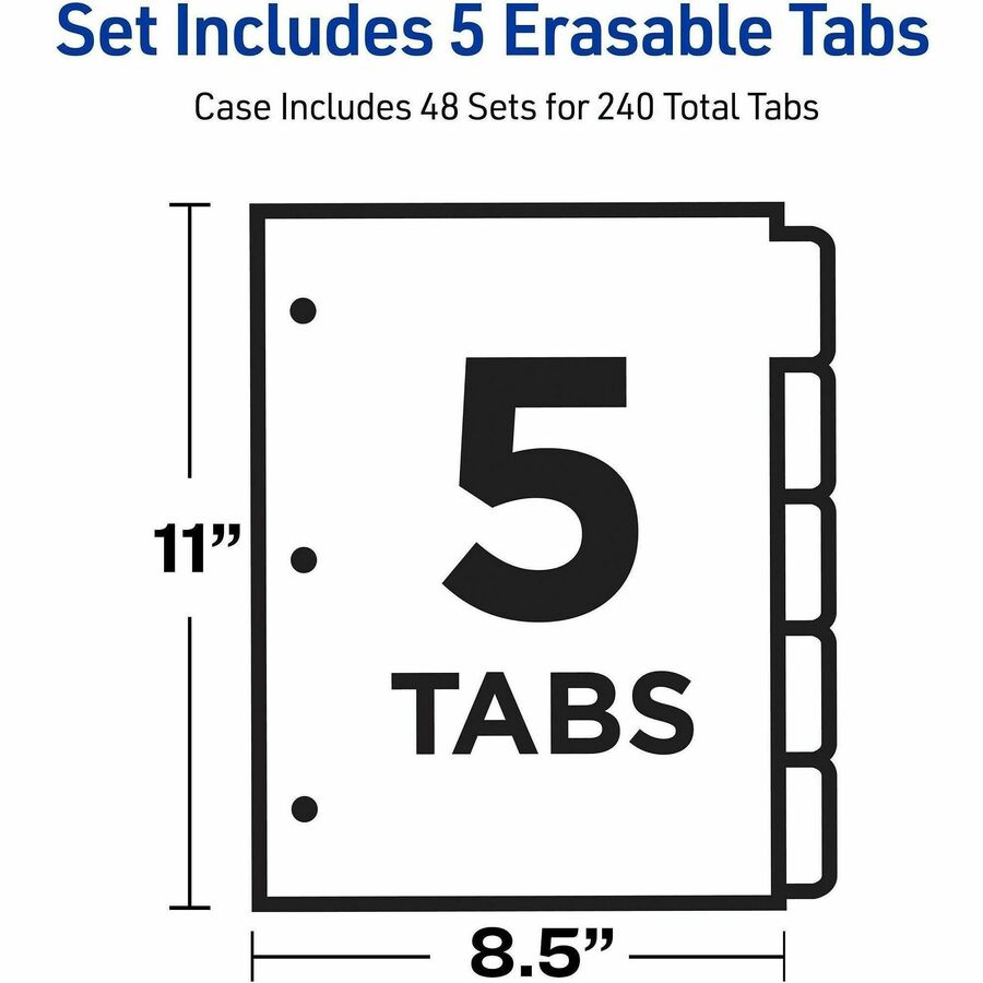 Avery® Big Tab Write & Erase 5-Tab Dividers (23076) - Alternate-Image7