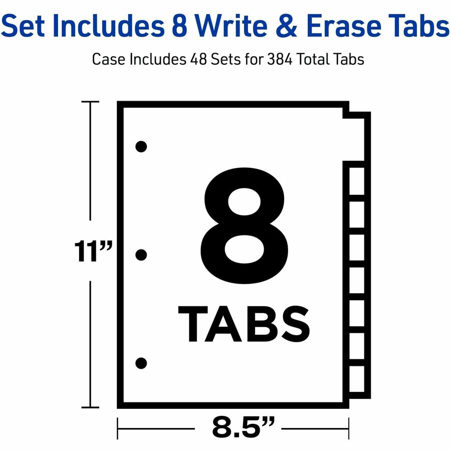 Avery® Big Tab Write & Erase 8-Tab Dividers (23079) - Alternate-Image5