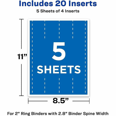 Avery&reg; Binder Spine Inserts, 2 Inch Binders, 20 Inserts (89107) - Alternate-Image3