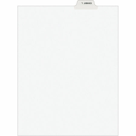 Avery® Bottom Tab Legal Dividers - Exhibit L - 25 Sets 8.5’’ x 11’’ - White Paper 20% Recycled - Index Divider