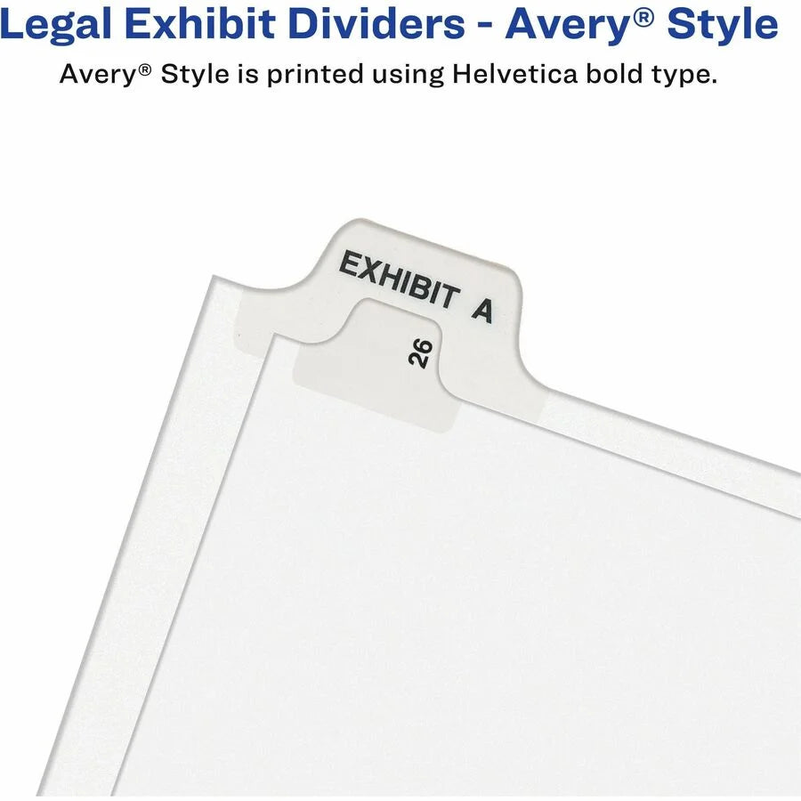 Avery® Bottom Tab Legal Dividers: Exhibit V 25 Dividers Letter Size - Index Divider