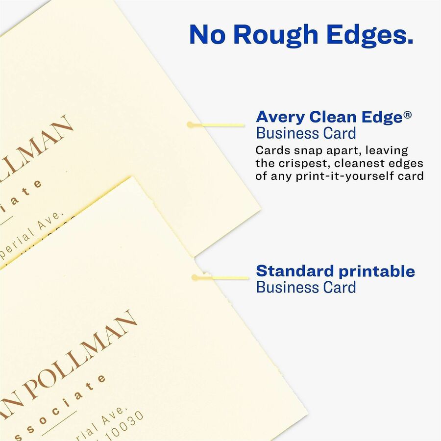 Avery® Business Cards, Ivory, True Print(R) Two-Sided Printing, 2" x 3-1/2" , 200 Cards - Alternate-Image3