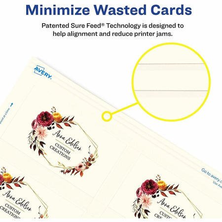 Avery® Business Cards, Ivory, True Print(R) Two-Sided Printing, 2" x 3-1/2" , 200 Cards - Alternate-Image2