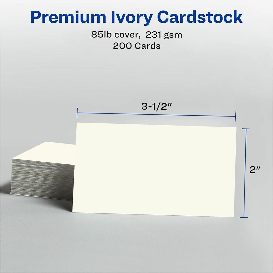 Avery® Business Cards, Ivory, True Print(R) Two-Sided Printing, 2" x 3-1/2" , 200 Cards - Alternate-Image4