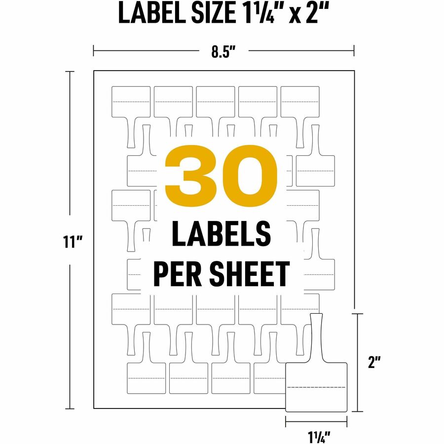 Avery® Cable Labels, T-Style, 1.25" x 2" , 300 Total (61539) - Alternate-Image6