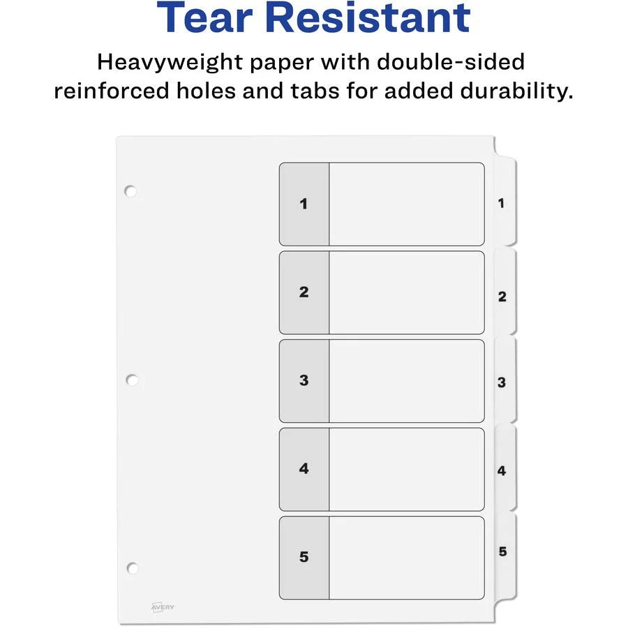 Avery® Classification Folder 5-tab TOC Dividers - Organize Your Documents Efficiently - Index Divider