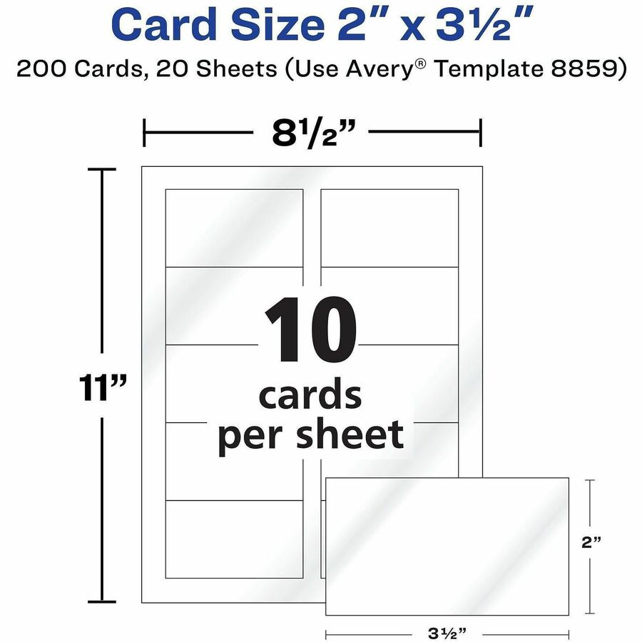 Avery® Clean Edge Business Cards, 2" x 3.5" , Glossy, 200 (08859) - Alternate-Image8
