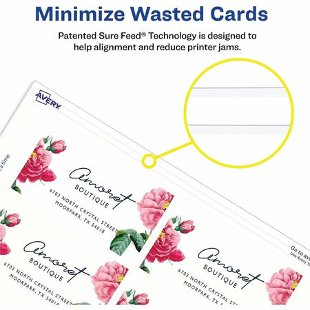 Avery® Clean Edge Business Cards, 2" x 3.5" , White, 120 (28877) - Alternate-Image3