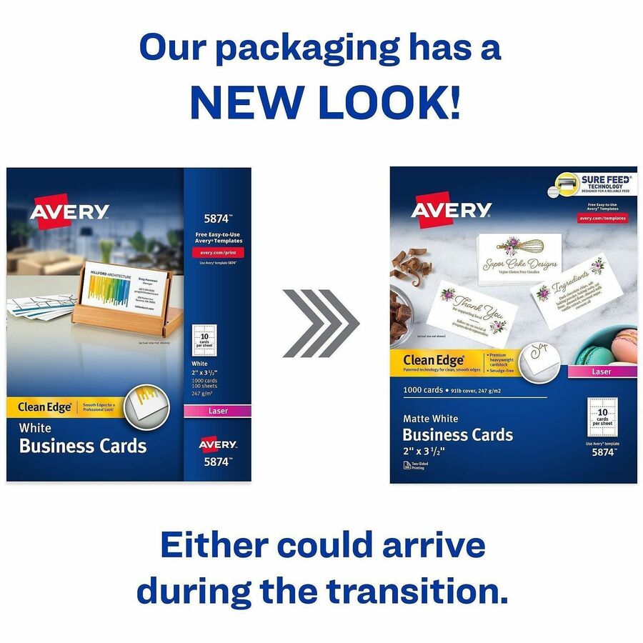 Avery® Clean Edge Business Cards - Alternate-Image1