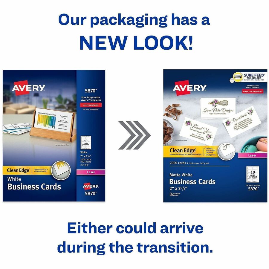 Avery® Clean Edge Business Cards - Alternate-Image1