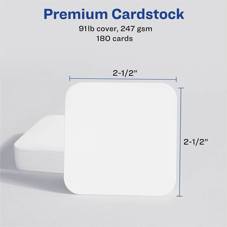Avery® Clean Edge Square Cards, Rounded Corners, 2.5" x 2.5" (35703) - Alternate-Image4