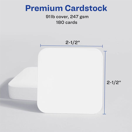Avery® Clean Edge Square Cards, Rounded Corners, 2.5" x 2.5" (35703) - Alternate-Image6