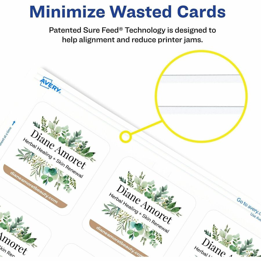 Avery® Clean Edge Square Cards, Rounded Corners, 2.5" x 2.5" (35703) - Alternate-Image2