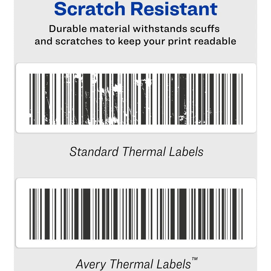Avery® Clear Direct Thermal Labels - Water Resistant Film - 120 Labels/Sheet - Label Tapes & Maker
