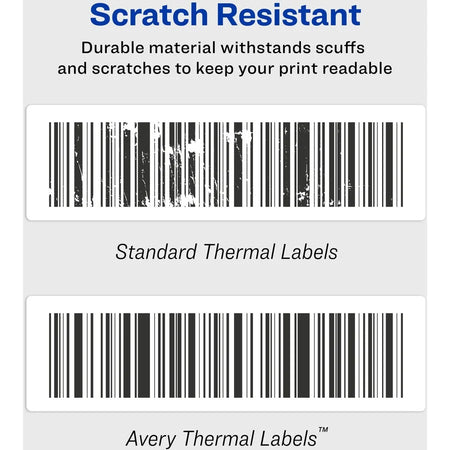 Avery® Clear Direct Thermal Labels - Water Resistant Film - 120 Labels/Sheet - Label Tapes & Maker