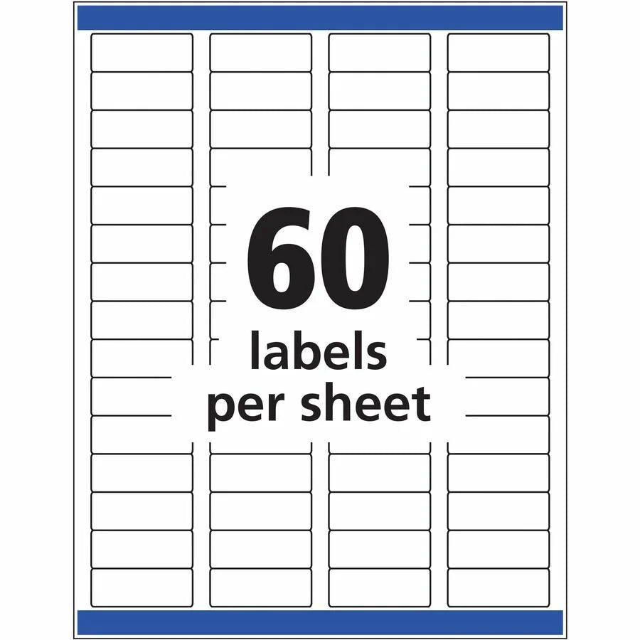 Avery® Clear High Gloss Mailing Labels - 2/3’’ x 1 3/4’’ - 600 - Address / Shipping