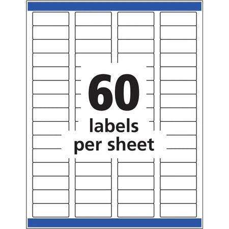 Avery® Clear High Gloss Mailing Labels - 2/3’’ x 1 3/4’’ - 600 - Address / Shipping